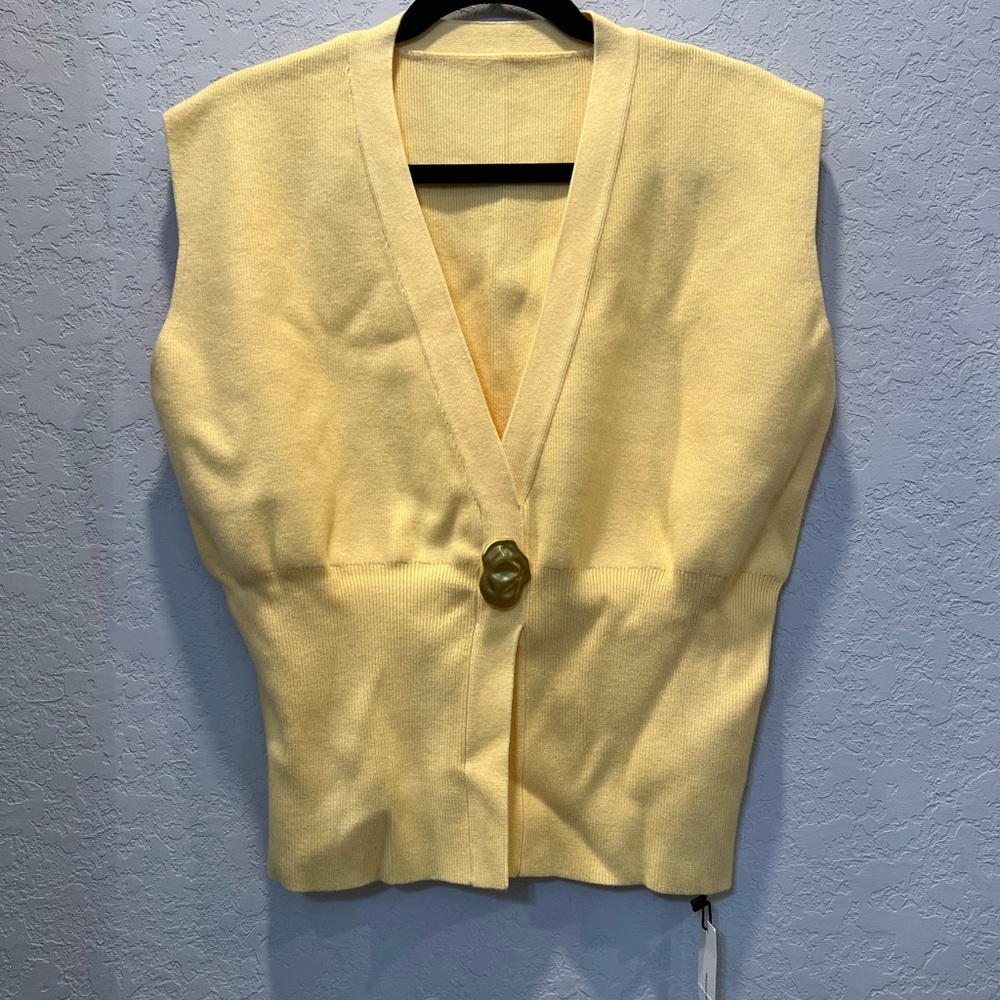Commense Yellow Knit Top